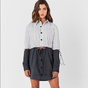 Split Shirt Button Down Dress
